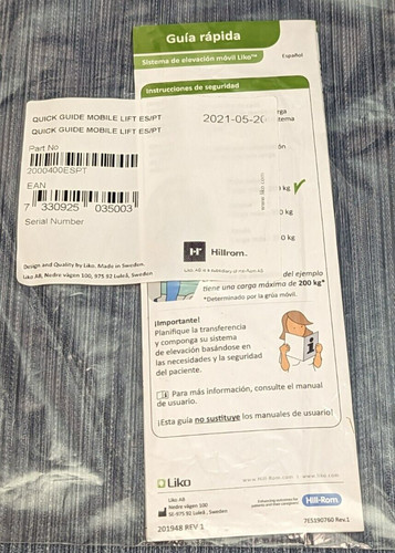 Hillrom 2000400espt liko guida - 2000400espt,